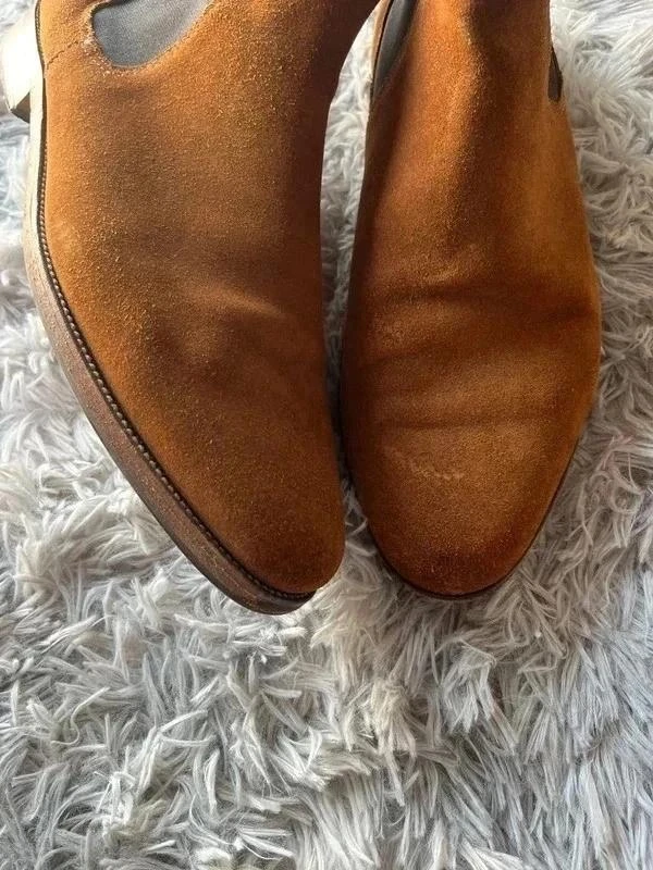Vintage Bobbies Paris Brown Genuine Leather suede Chelsea boots Size 44EU – photo 4